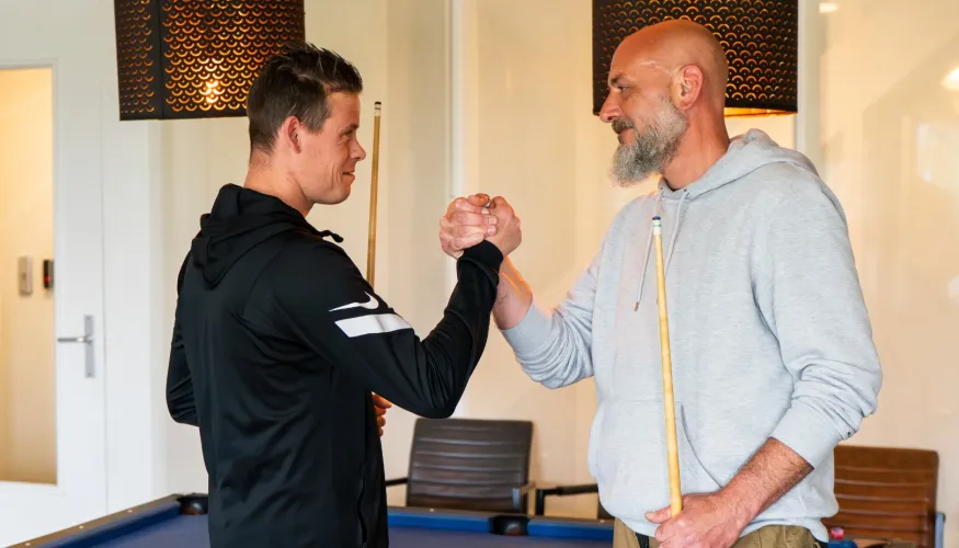 Begeleider en cliënt van De Ark