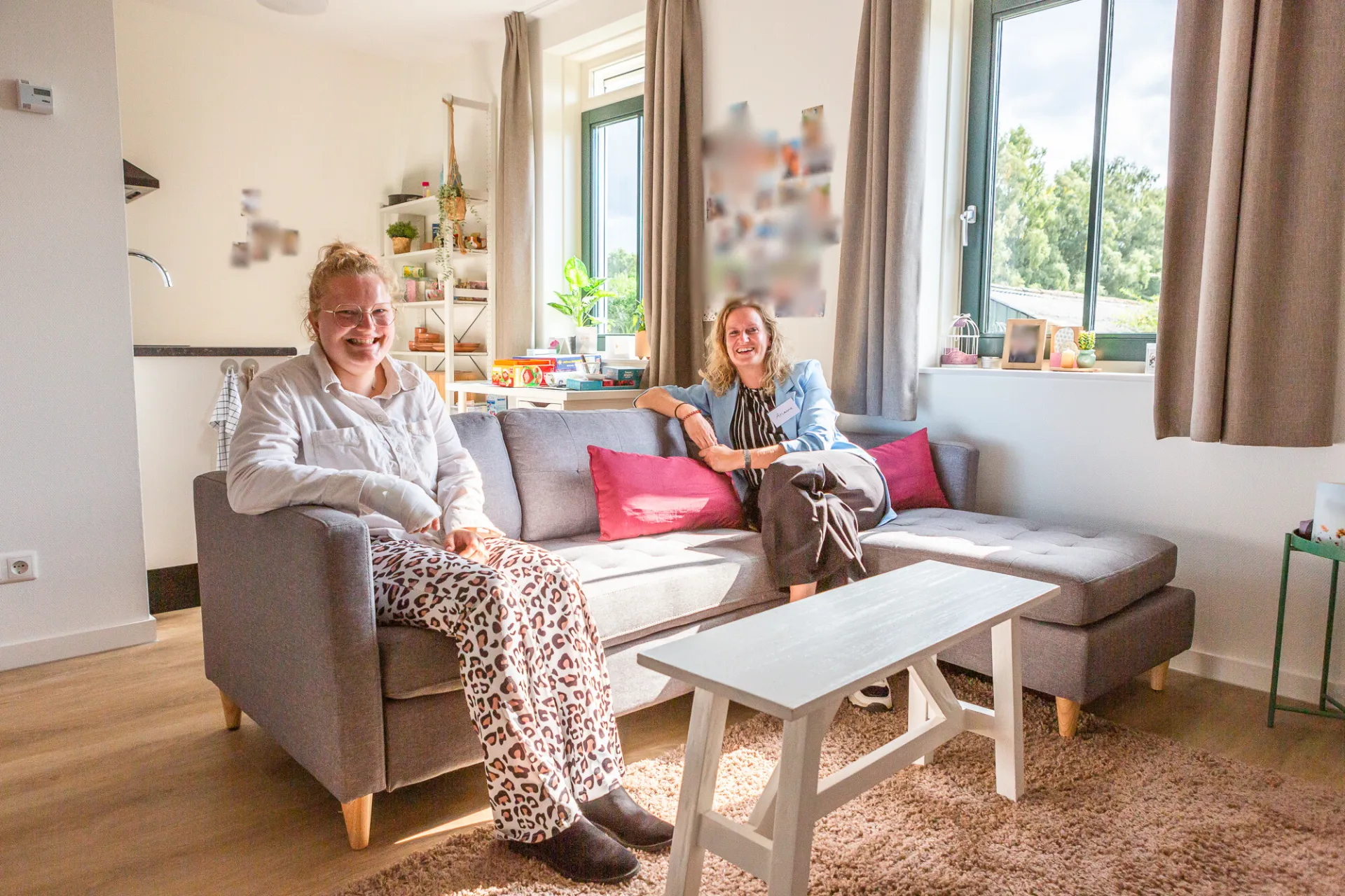 Bewoner en begeleider